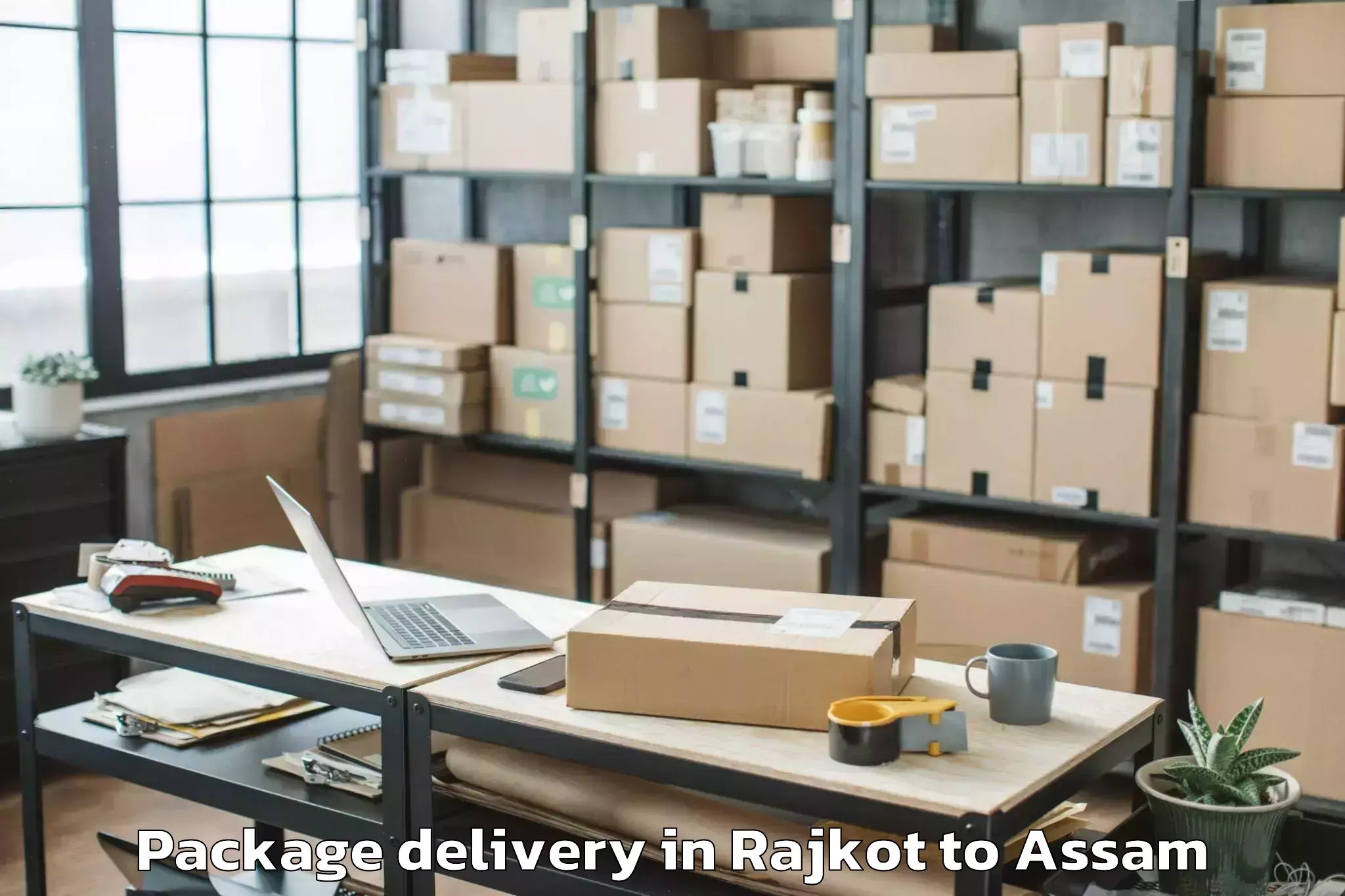 Top Rajkot to Sonapur Package Delivery Available